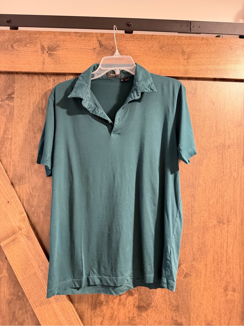 Theory Men’s Green Polo Shirt Size Medium Made in Peru